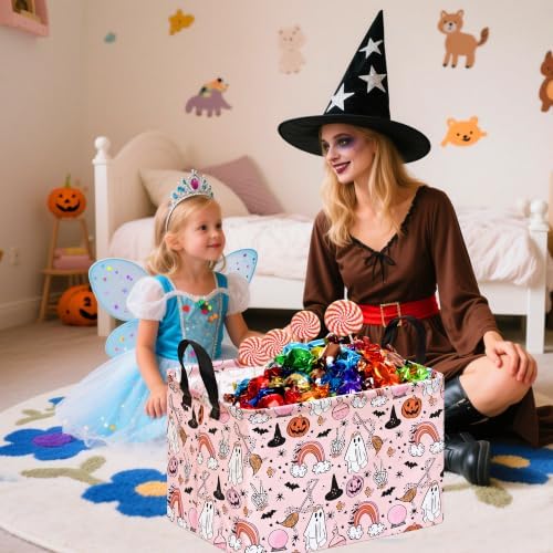 Gost Pattern Halloween Storage Basket Shelf Basket Storage Bin, Nursery Basket - Image 6