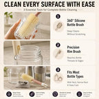 8-in-1 Baby Bottle Cleaning Kit, Portable Brush Set & Drying Rack - Image 3
