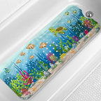 LNOND Sea Turtle Bath Mat for Tub for Kids, Ocean Bathtub Mat, Kids Bath Mats by Lnond