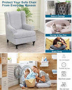 CRFATOP Wingback Chair Covers Stretch Armchair Slipcovers - Image 5