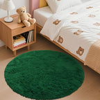 OLANLY Dark Green Round Rugs for Bedroom - Image 3