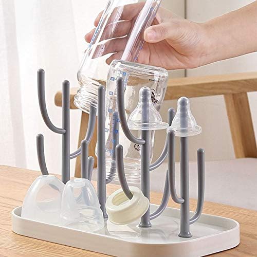 Baby Bottle Drying Rack with Tray, Creative Tree Branch Baby Bottle Dryer Holder - Image 5