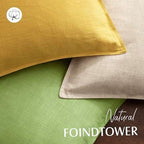 Foindtower Linen Solid Decorative Throw Pillow Covers 18x18 Ginger Yellow - Image 4