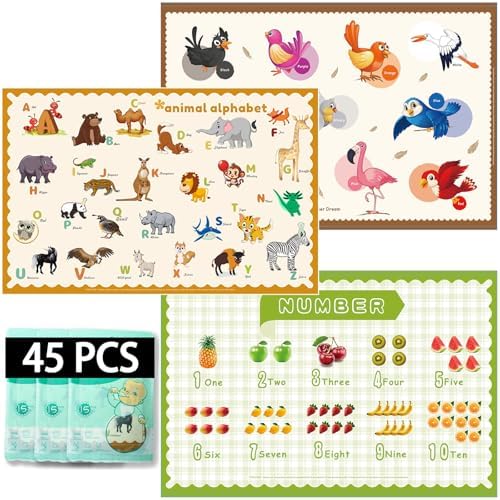 45 Pack Sticky Disposable Placemats by KAshack