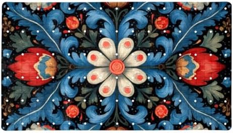 Bathtub Mat Non Slip 26.8x15.1In, Boho Floral Bath Mat by Anna+Cowper