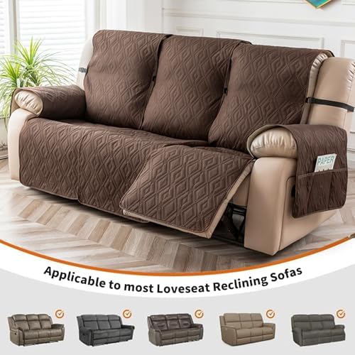 Genina Waterproof Reclining Couch Cover 3 Seat, Recliner Sofa Covers Non-Slip - Image 4
