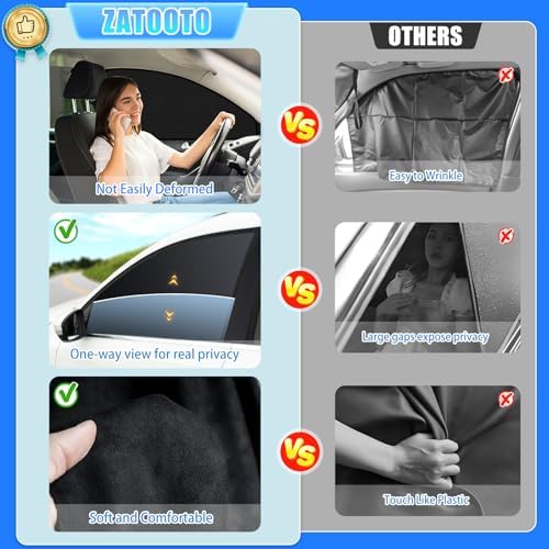 ZATOOTO Car Window Shades for Front Side Window Sun Shade for Privacy - Image 5