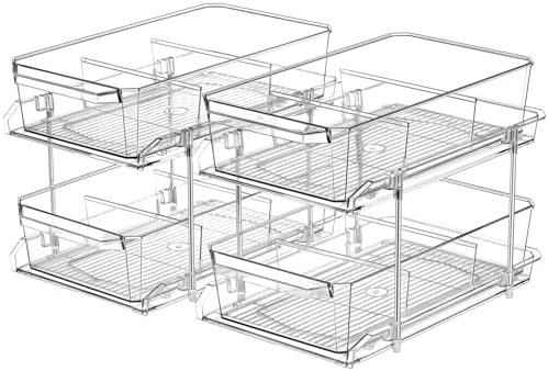 2 Set, 2 Tier Clear Organizer by MakeLifeBetterEasier