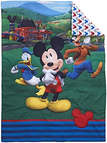 Disney Mickey's Big Adventure Blue, Fitted Bottom Sheet, Flat Top Sheet - Image 2