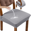 Genina Waterproof Chair Covers Set of 4, No Rear Covers, Light Gray by Genina