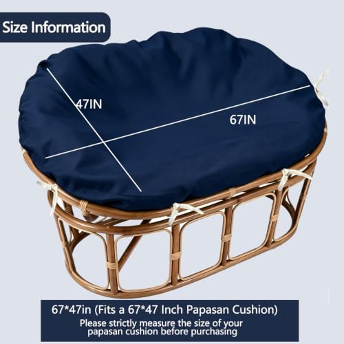 Double Papasan Cushion Cover, 67x47in Outdoor Papasan Chair Cushion Covers - Image 2