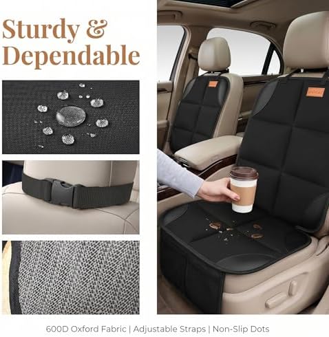 SMART ELF Car Seat Protector, Thickest Padding and Non-Slip Backing 2Pack - Image 2