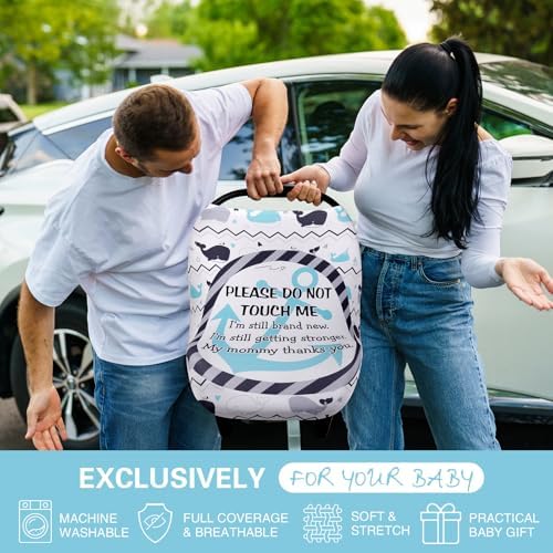 Metplus Baby Car Seat Cover, No Touch Sign Carseat Canopy & Nursing Covers - Image 3
