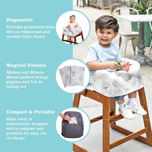 J.L. Childress Disney Baby Disposable High Chair Covers, 12 Pack - Image 2
