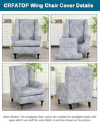 CRFATOP Wingback Chair Covers Stretch Armchair Slipcovers - Image 3