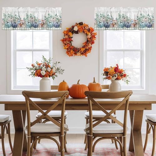 Fall Thanksgiving Kitchen Curtains Valances - Image 4