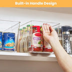 YIHONG 4 Pack Clear Storage Bins, Pantry Organizer Bins - Image 5
