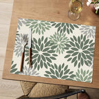 Artoid Mode Floral Vinyl Placemats Set of 6, 12x18 Inch Thanksgiving Washable - Image 2