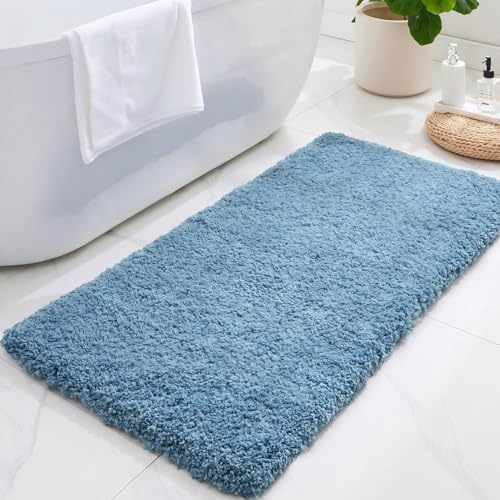 ILANGO Bathroom Rugs 48" × 24", Extra Soft Absorbent Microfiber Bath Rugs by ILANGO
