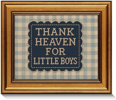 Vintage Gold Framed Vintage Nursery Wall Art Baby Boy Nursery Wall Art by Unknown