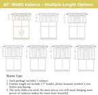 Blush Pink Valances for Windows, Light Filtering Faux Linen Textured Small - Image 3