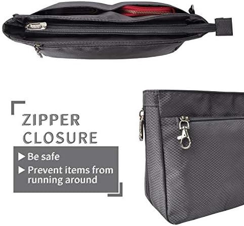 Vercord Expandable Nylon Handbag Purse Organizer Insert Liner Shaper Bag in Bag - Image 5