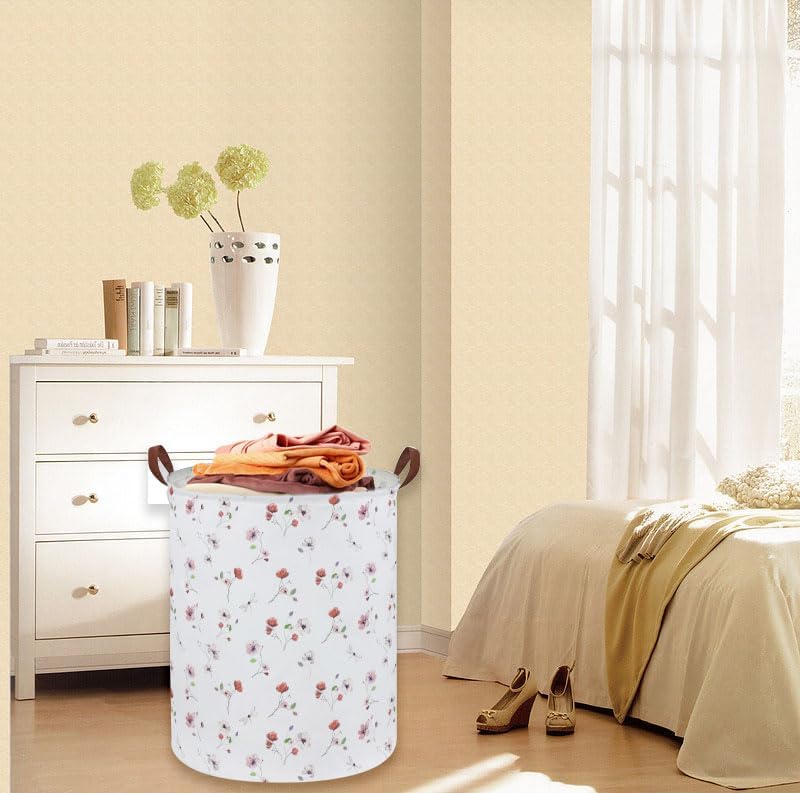 Kids Laundry Hamper, Flower Laundry Basket Collapsible Girls Storage Baskets - Image 3
