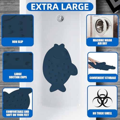 Non-Slip Bathtub Mat ZHICHENG Soft Rubber Bathroom Bathmat - Image 3