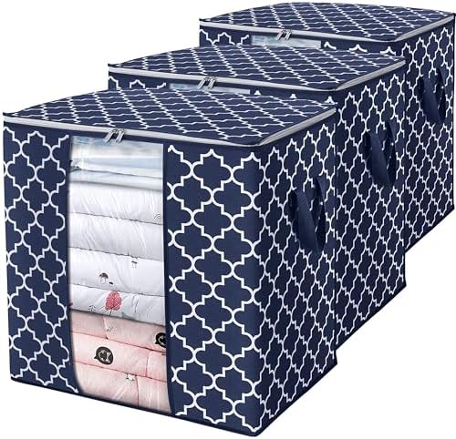 Storage Bags 3 Pack 100L Clothes Organization and Storage Containers by WiseLife