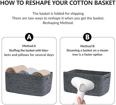 MiniArk Large Storage Baskets for Organizing, Baby Nursery, Toy Bins Box - Image 7