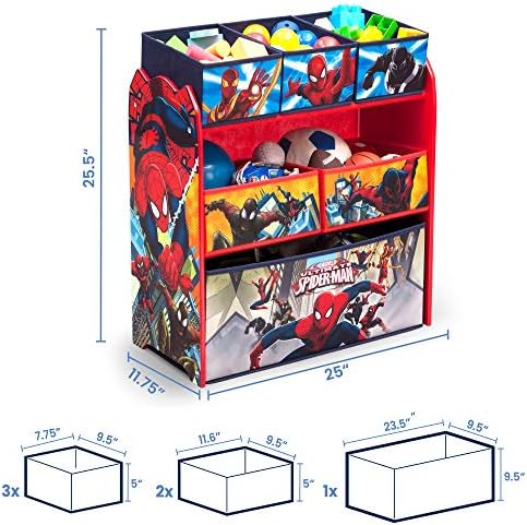 Delta Children Multi-Bin Toy Organizer, Marvel Spider Man - Image 5