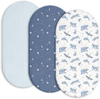 Gllquen Baby Muslin Bassinet Sheets 3pk, Soft Cotton Baby Sheet Boy 33x17 by GLLQUENBABY