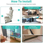 Car Backseat Organizer with Tray, Seat Back Table Holder with 6 Storage Pockets - Image 7