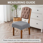 Genina Waterproof Chair Covers for Dining Room, Light Gray - Image 3
