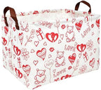 Valentine's Day Basket Gift for Empty Cute Heart Large Storage Bin for Kid and by ASKETAM