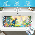 Bath Mat for Tub Non Slip Kids Bathtub Mat 40x16 Baby Bath Mat, Velociraptor - Image 2