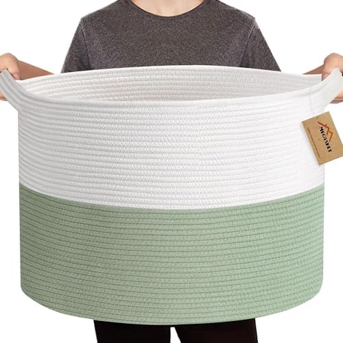 MEGASKET Extra Large Blanket Basket, Nursery Baby Toddler Toy Organizer by MEGASKET
