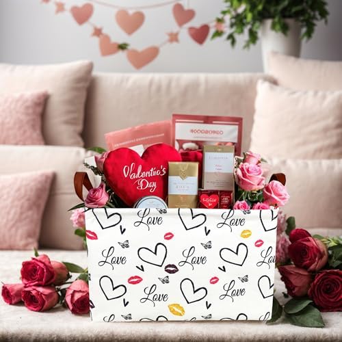 Valentine's Day Basket Gift for Empty Cute Heart Large Storage Bin for Kid and - Image 2