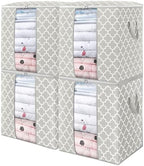 Storage Bags 4 Pack 100L Clothes Organization and Storage Containers by WiseLife