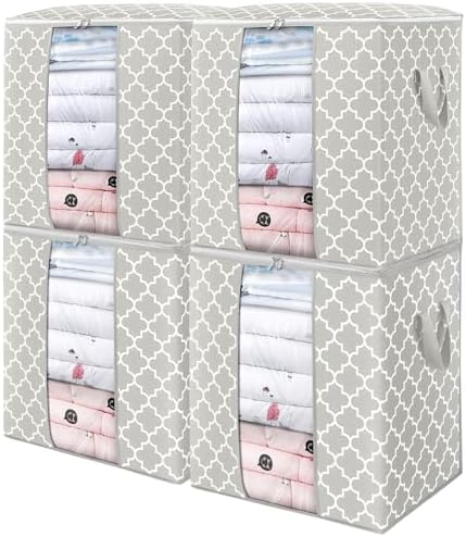 Storage Bags 4 Pack 100L Clothes Organization and Storage Containers by WiseLife