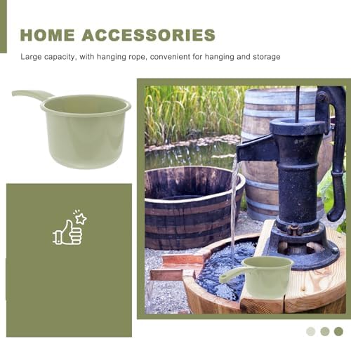 TOYANDONA Kitchen Water Scoops and Shower Water Ladles, Plastic Light Green - Image 6