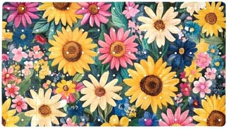 Bathtub Mat Non Slip 26.8x15.1 Inch, Daisies Sunflowers Shower Mat by Anna+Cowper