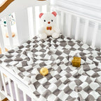 Yurhap Checkered Baby Blanket Fleece Baby Blankets Neutral - Image 2
