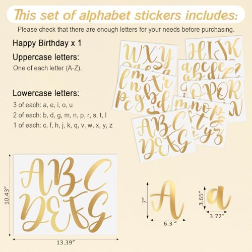 Boao Personalized Name Letter Wall Decal, Happy Bithday - Image 2