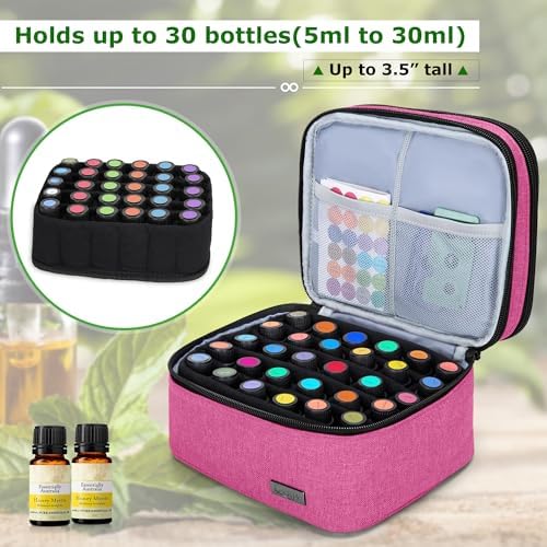 LUXJA Double-Layer Essential Oil Carrying Case Holds 30 Bottles - Image 3