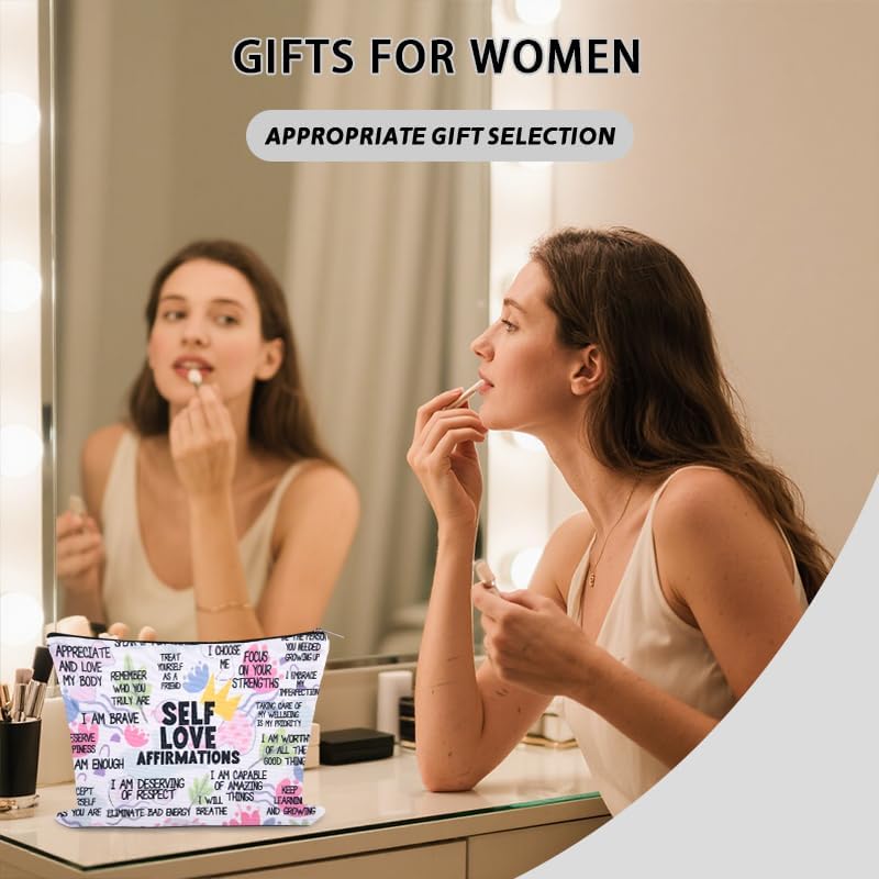 Positive Affirmations Makeup Cosmetic Bag - Image 5