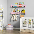 Forbena Pink Nursery Floating Shelves - Image 2