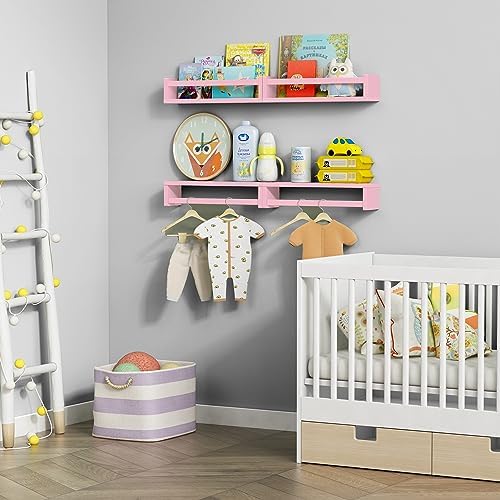 Forbena Pink Nursery Floating Shelves - Image 2