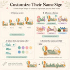 Custom Wooden Name Sign for Baby Nursery, Kids Room Door & Wall Decor - Image 6