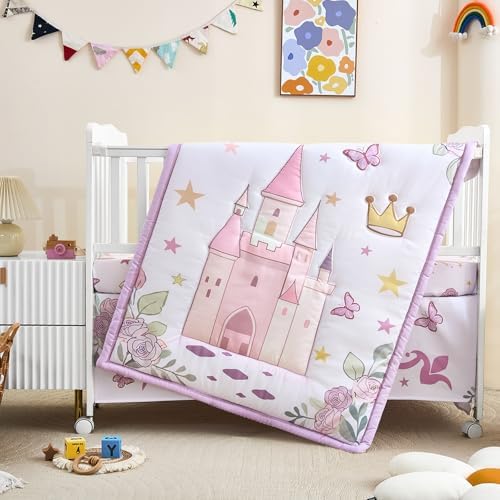 3-Piece Crib Bedding Set for Girls - Image 2